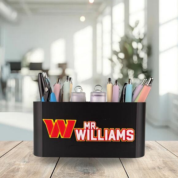 Personalized Washington Commanders Desk Organizer, Commanders Desk Decor - Picture 3 of 10